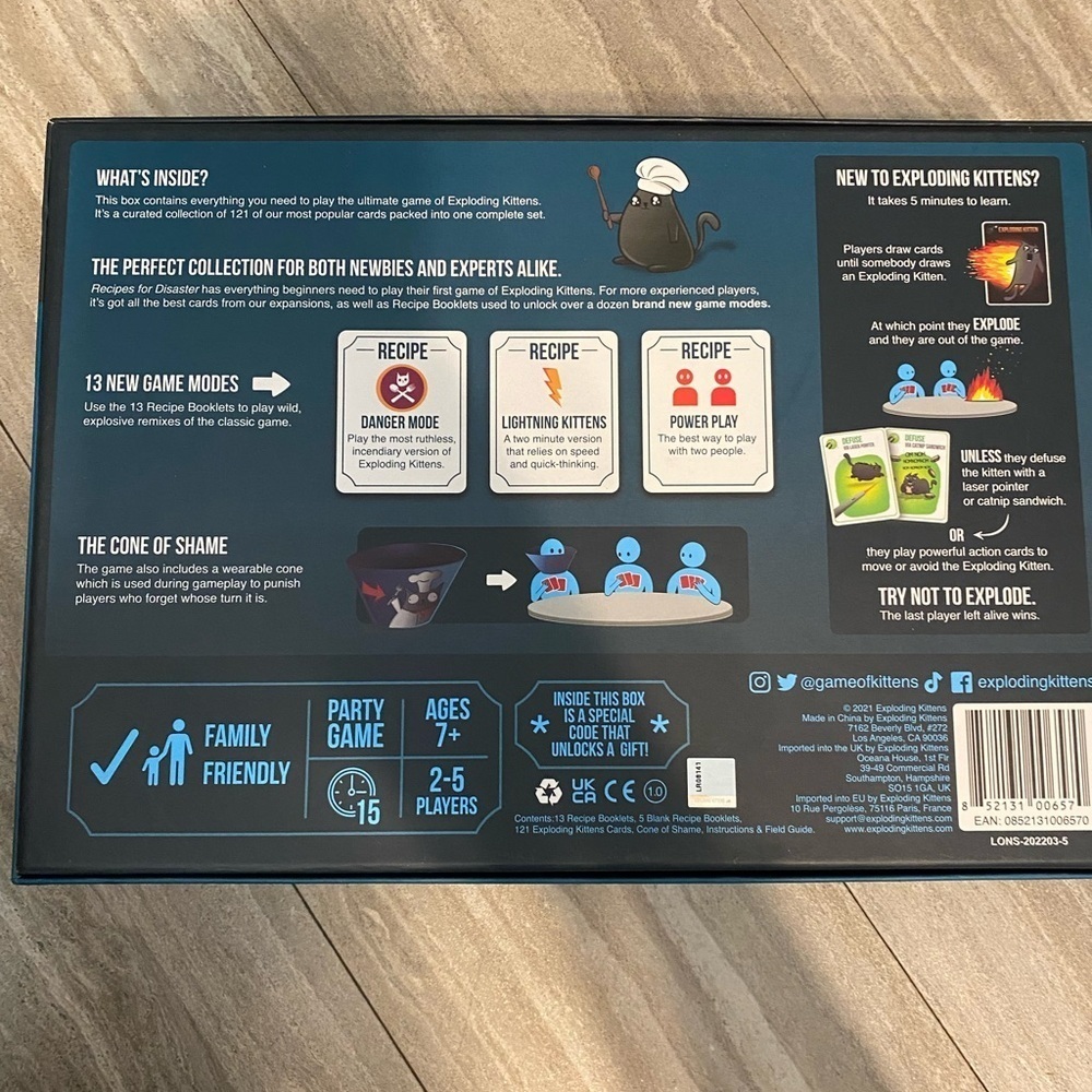 Exploding Kittens: Recipes For Disaster Card Game new - Picture 3 of 4